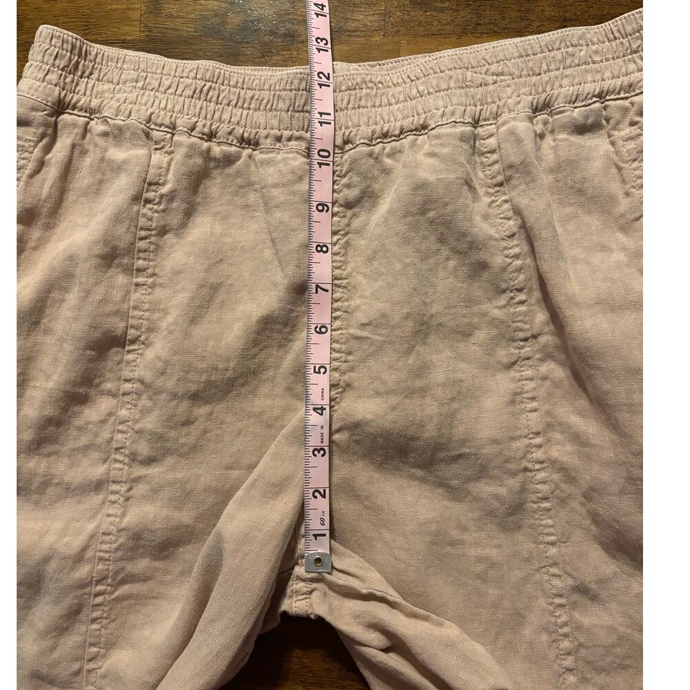 Wrap London Women’s 12 Pants Wide Leg 100% Linen Pull On High Rise Straight - Picture 9 of 11